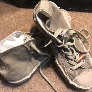 Distressed high top Converse